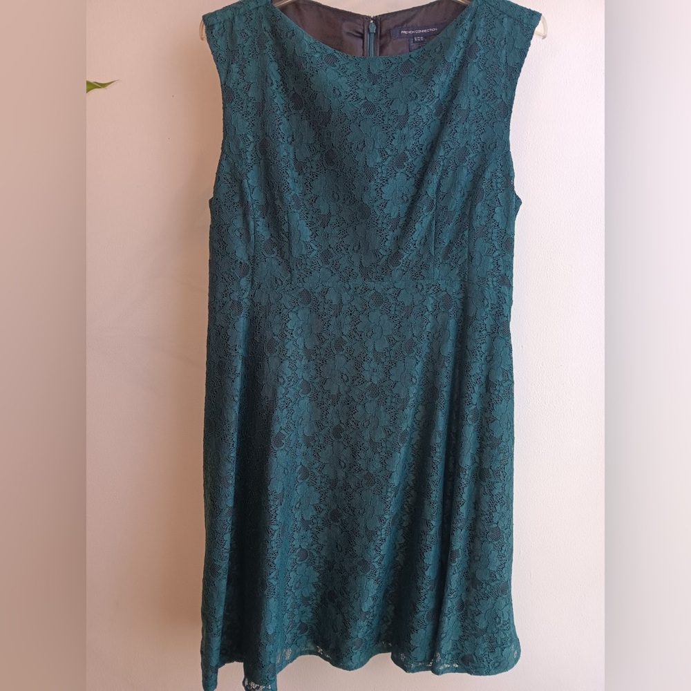 French Connection Green Turquoise lace Dress